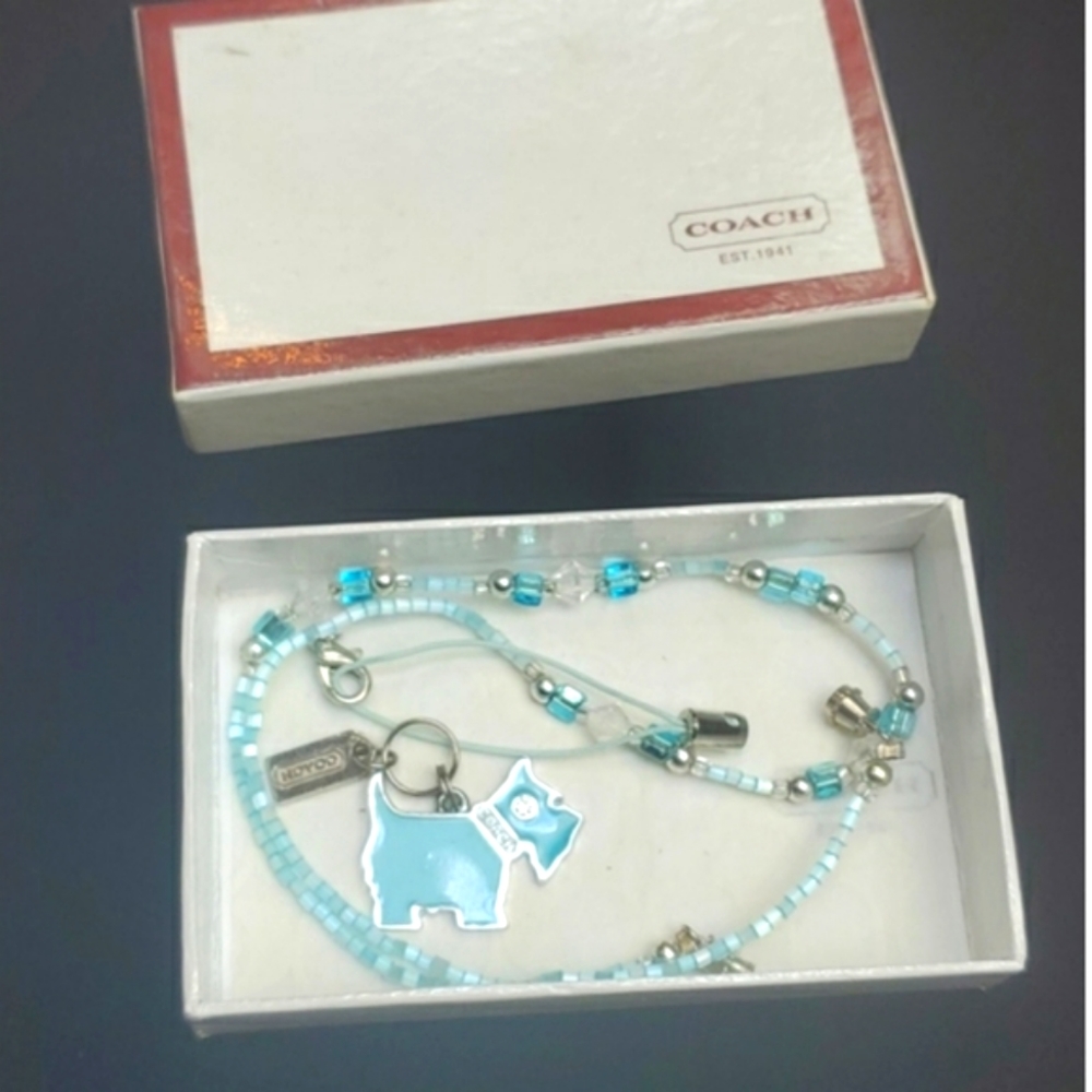COACH necklace and charm